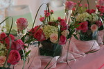 Rosa Deko Brautpaartisch Brautpaarplatz Hintergrund Blumendeko Blumendekoration Blumen